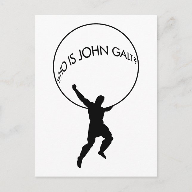 Wer ist John Galt? Postkarte (Vorderseite)