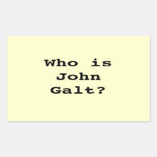 Wer ist John Galt? Rechteckiger Aufkleber