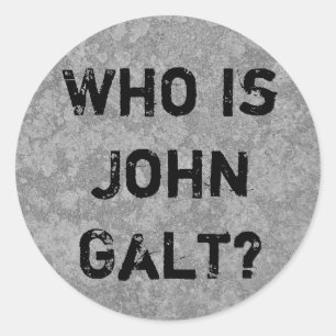 Wer ist John Galt? Runder Aufkleber