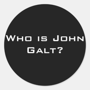 Wer ist John Galt? Runder Aufkleber