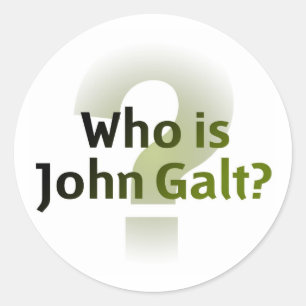 Wer ist John Galt? Runder Aufkleber