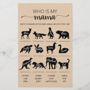 Wer ist mein Mama Game Baby Shooting Party Game