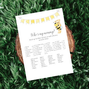 Wer ist meine Mama Game Girl Teddy Bären Card? Programm