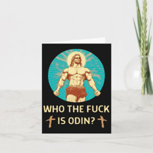 Wer ist Odin Bodybuilding Jesus Fitness Funny Gym Karte