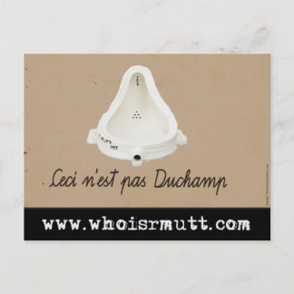 Wer ist R. Mutt? Postkarte (von mauriciocordero.co