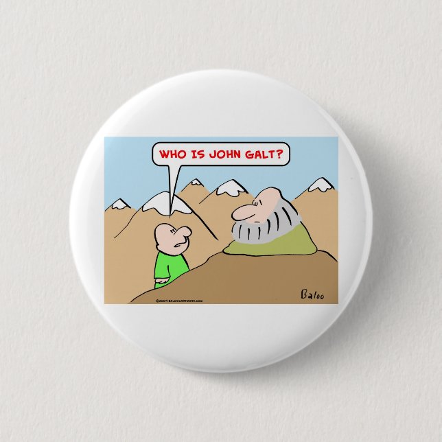 wer John galt ayn Rand objectivism ist Button (Vorderseite)