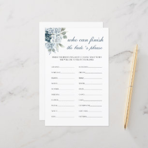 Wer kann das Phrase Bridal-Spiel der Braut beenden