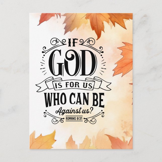 Wer kann gegen uns sein? postkarte (Vorderseite)