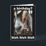 "WER" KARFT "ICH SORGE" SAGT DAS ZIEGEN GLÜCKLICH  KARTE<br><div class="desc">BLAH BLAH BLAH SAGT DIE ZIEGE...  WER BEKANNT,  DASS ES "IHR BIRTHTAG" IST... .ICH SORGE: "DAS IST WER!"</div>