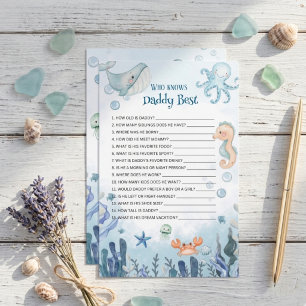Wer kennt Daddy am besten Sea You Soon Baby Shower