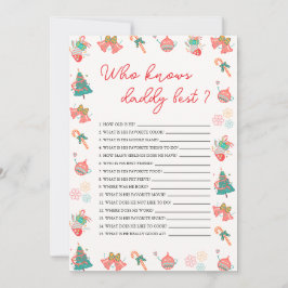 Wer kennt Daddy Best Christmas Baby Shower Card? Einladung