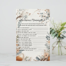 Wer kennt das Babyduschenspiel