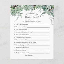 Wer kennt das Bride Best Bridal Game?