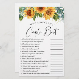 Wer kennt das Couple Best Sunflower Shower Game?