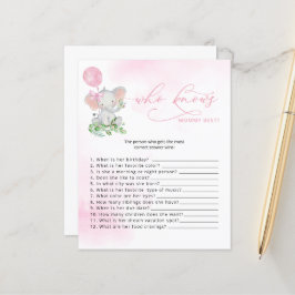 Wer kennt das Mama Best Elephant Baby Shower Game?