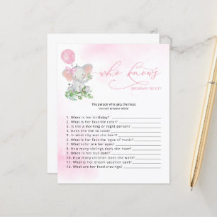Wer kennt das Mama Best Elephant Baby Shower Game?