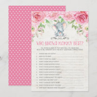 Wer kennt das Mama Best Elephant Baby Shower Game?