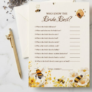 Wer kennt die Braut am besten Brautparty-Spiel Aut Einladung