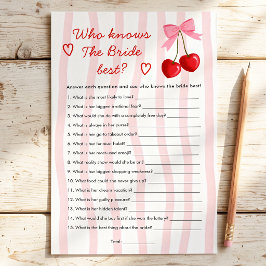 Wer kennt die Braut am besten Kirsch-Junggesellinn