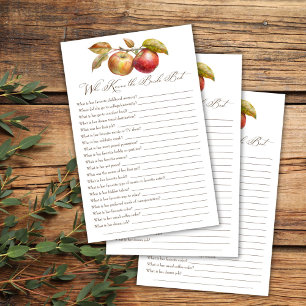 Wer kennt die Braut beste Apfeldusche-Spiel