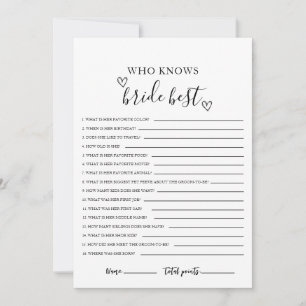 Wer kennt die Bride Best Brautparty Card? Einladung