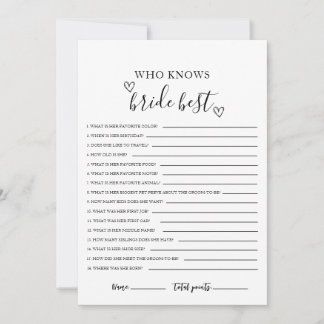 Wer kennt die Bride Best Brautparty Card? Einladung