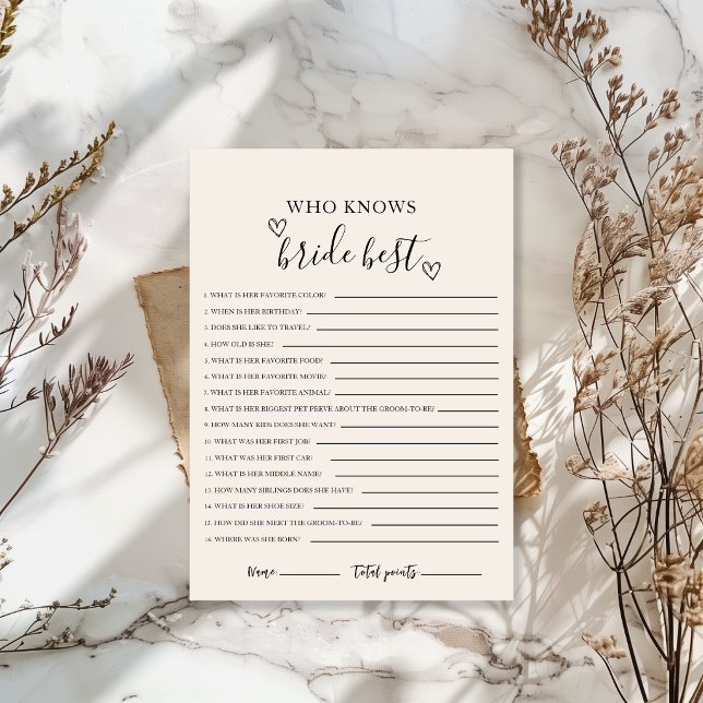 Wer kennt die Bride Best Brautparty Card? Einladung (Von Creator hochgeladen)