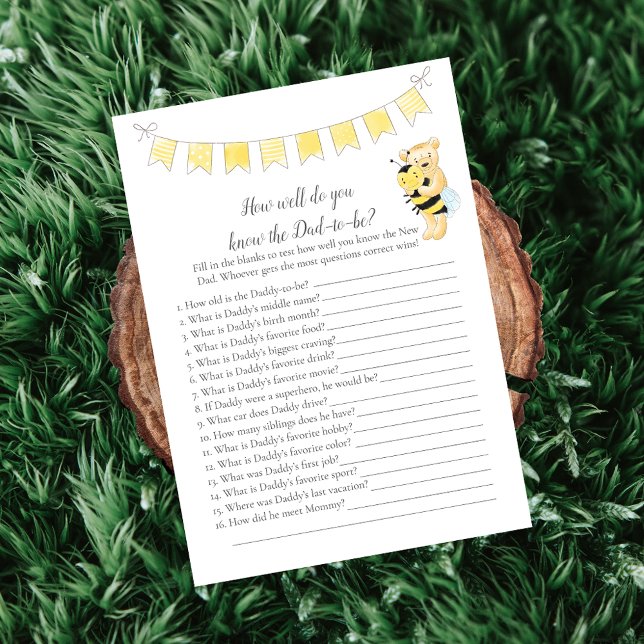 Wer kennt die "Daddy to be Game Teddy Bear Card"? Programm (Von Creator hochgeladen)