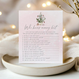 Wer kennt die Mama besten Winter pink Baby Dusche 