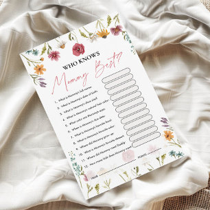 Wer kennt Mommy Best? Baby Shower Game