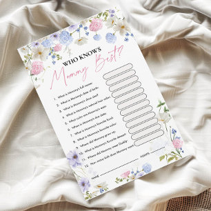 Wer kennt Mommy Best? Baby Shower Game