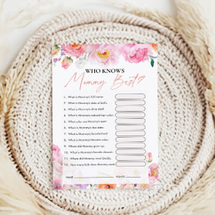Wer kennt Mommy Best? Baby Shower Game