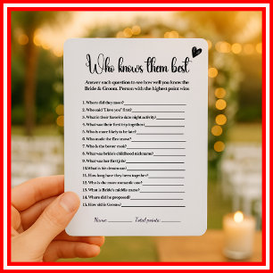 Wer kennt sie am besten Brautparty-Spiel Einladung