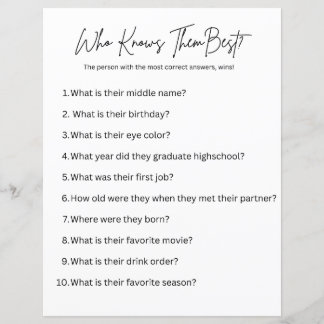 Wer kennt sie am besten? Party Game