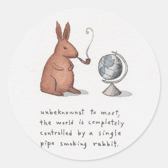 Wer Kontrolle wirklich die Welt? Runder Aufkleber (Vorderseite)