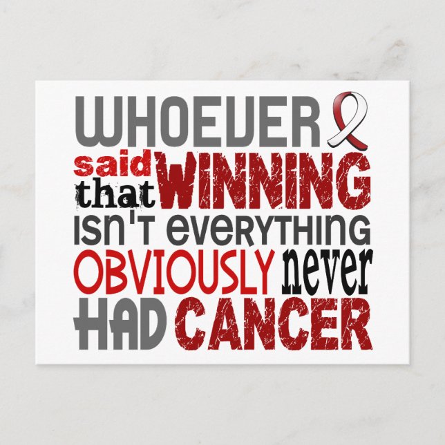 Wer Kopf- und Nackenkrebs gesagt hat Postkarte (Vorderseite)