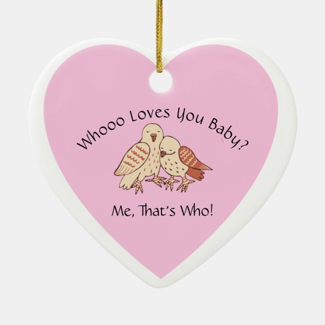 Wer Lieben dich Baby? Babywanne Keramik Ornament (Hinten)