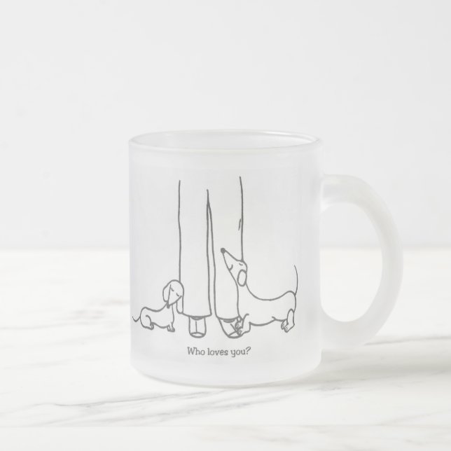 Wer Lieben Sie?  Mattierte Tasse (Rechts)