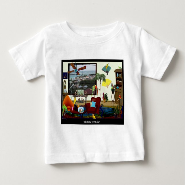 Wer ließ die VÖGEL heraus? Baby T wow Baby T-shirt (Vorderseite)