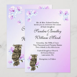 Wer Lila Owl Hochzeit heiratet Einladung