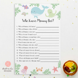 Wer Mama am besten unter Sea Baby Shower Game kenn