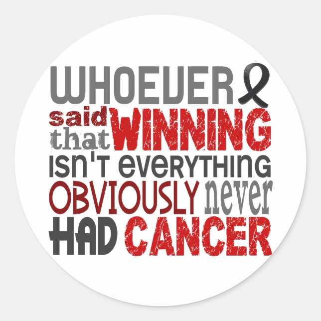 Wer Melanoma gesagt hat Runder Aufkleber (Vorderseite)