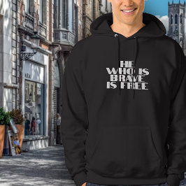 Wer mutig ist, ist ein freies Zitat Hoodie