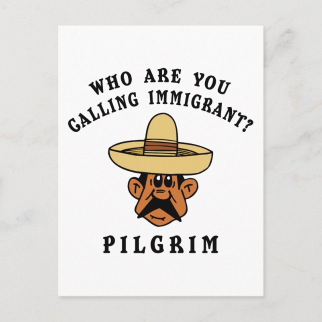 Wer nennt man Immigranten Postkarte (Vorderseite)