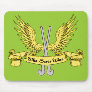 Wer Rette gewinnt Feldhockey-Mousepad Mousepad