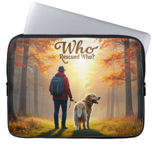 Wer rettete Wer - Der goldene Retriever Laptopschutzhülle