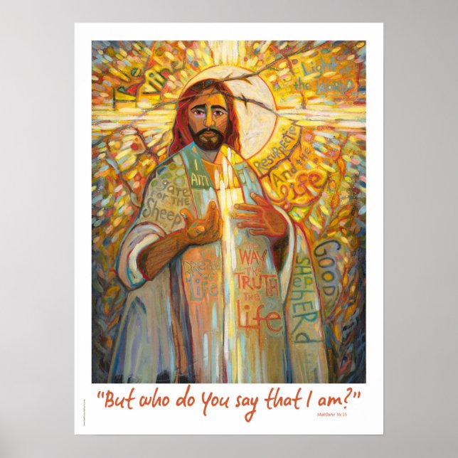 Wer sagst du, ich sei, Jesus 18x24" Poster (Vorne)