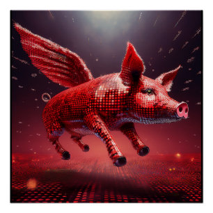 Wer sagt, dass Schweine nicht fliegen können! Chil Poster
