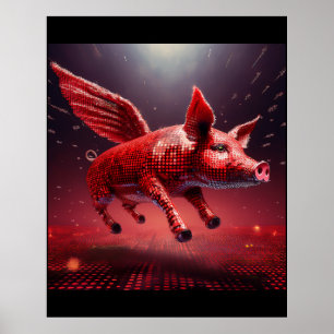 Wer sagt, dass Schweine nicht fliegen können! Chil Poster