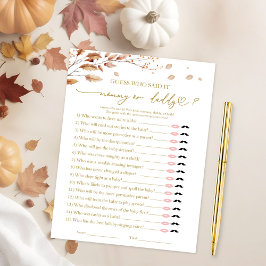 Wer sagte es Baby Duschspiel Einladung